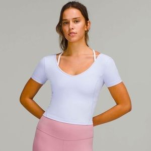 Blue Lululemon Align Tee. Size 4. Worn ONE TIME. Like New!!!